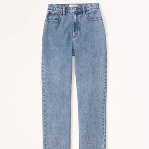 Medium wash curve love ultra high rise jeans from Abercrombie straight leg